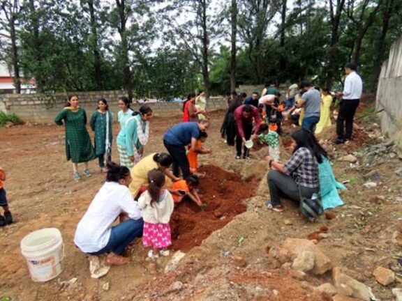 Plantation Nature walk Pre primary students parents NHVPS RR nagar branch 4